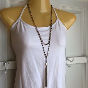 Stella & Dot Gitane Tassel Necklace Cat# N326S.